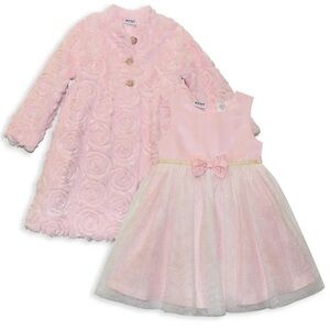 Blueberi Boulevard Pink Textured Jacket Set